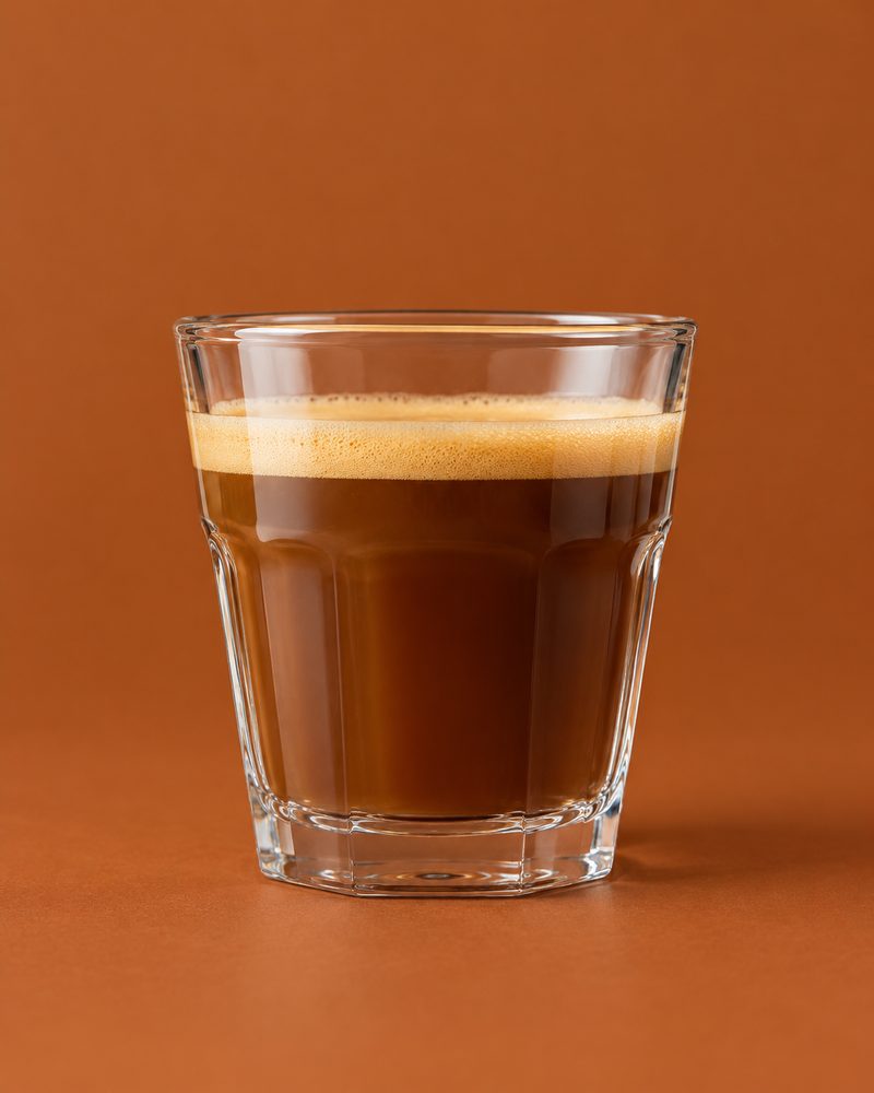 Vue en coupe : Café allongé