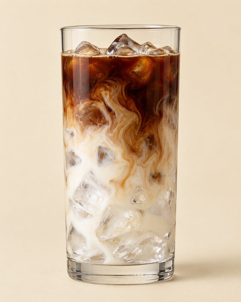 Vue en coupe : Cold brew latte