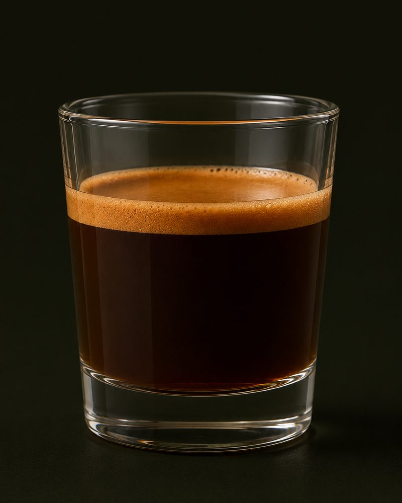 Vue en coupe : Café corretto