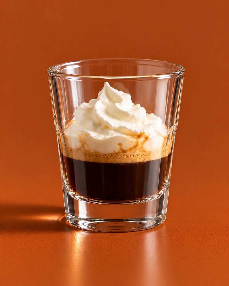 Vue en coupe : Espresso con panna