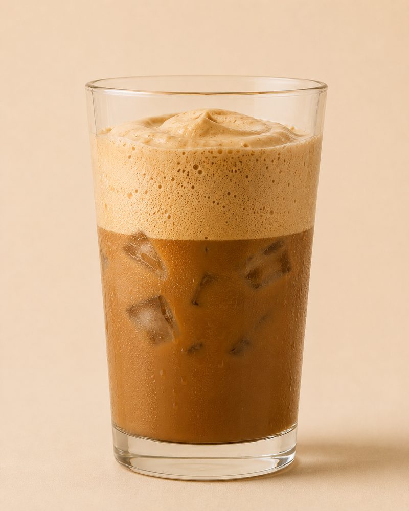 Vue en coupe : Café frappé