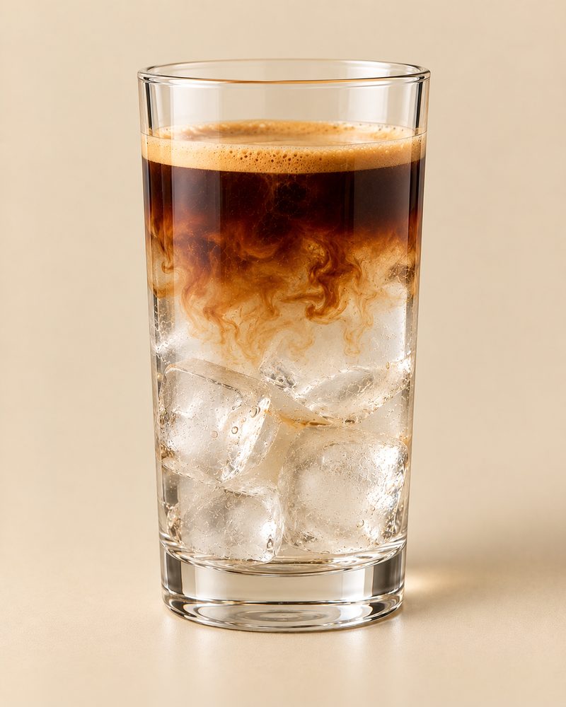 Vue en coupe : Iced americano