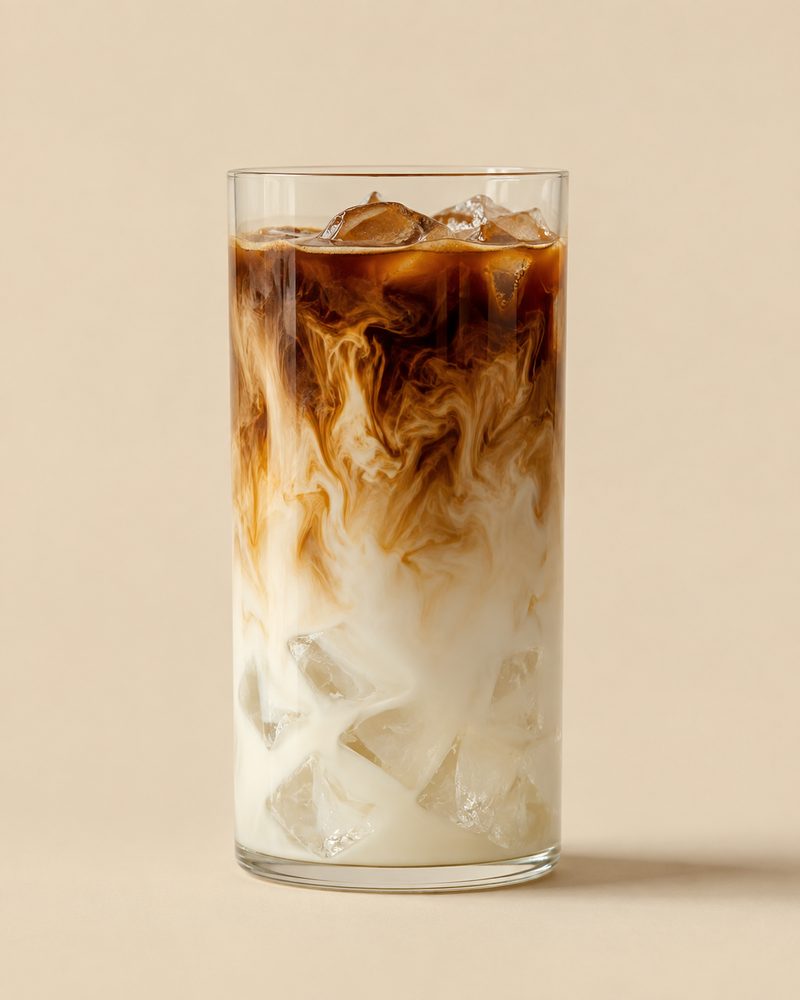 Vue en coupe : Iced latte
