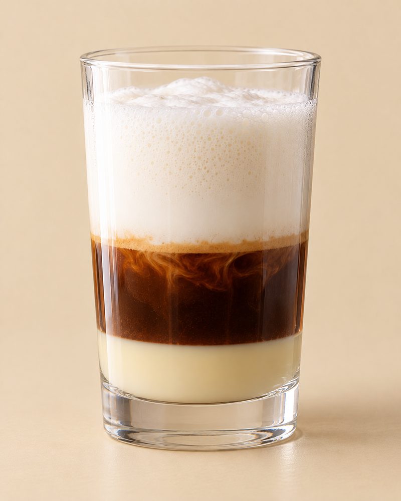 Vue en coupe : Leche y leche