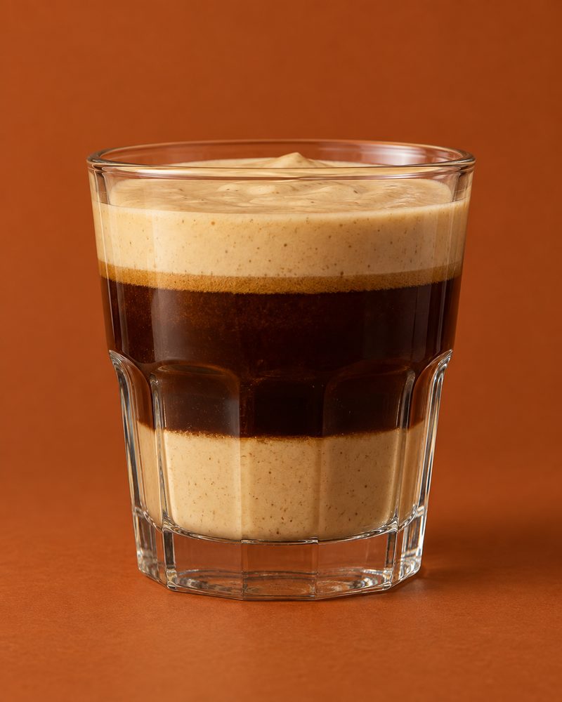 Vue en coupe : Caffè alla nocciola