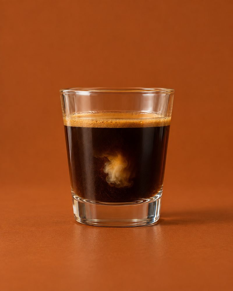 Vue en coupe : Pingo (café pingado)