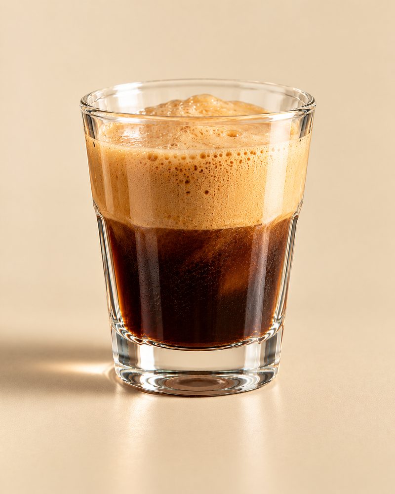 Vue en coupe : Caffè shakerato